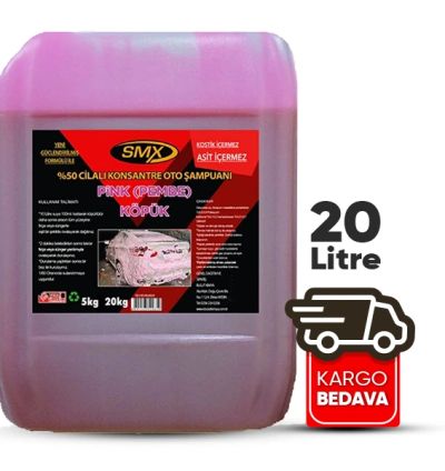 SMX Pink %50 Cilalı Oto Şampuanı 20 Lt.